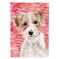 Wire Hair Jack Russell Love House Flag 28x40 Porch Sleeve Pole Decorative Outside Yard Banner Artwork Wall Hanging, Polyester