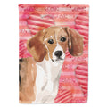 Beagle Love House Flag 28x40 Porch Sleeve Pole Decorative Outside Yard Banner Artwork Wall Hanging, Polyester