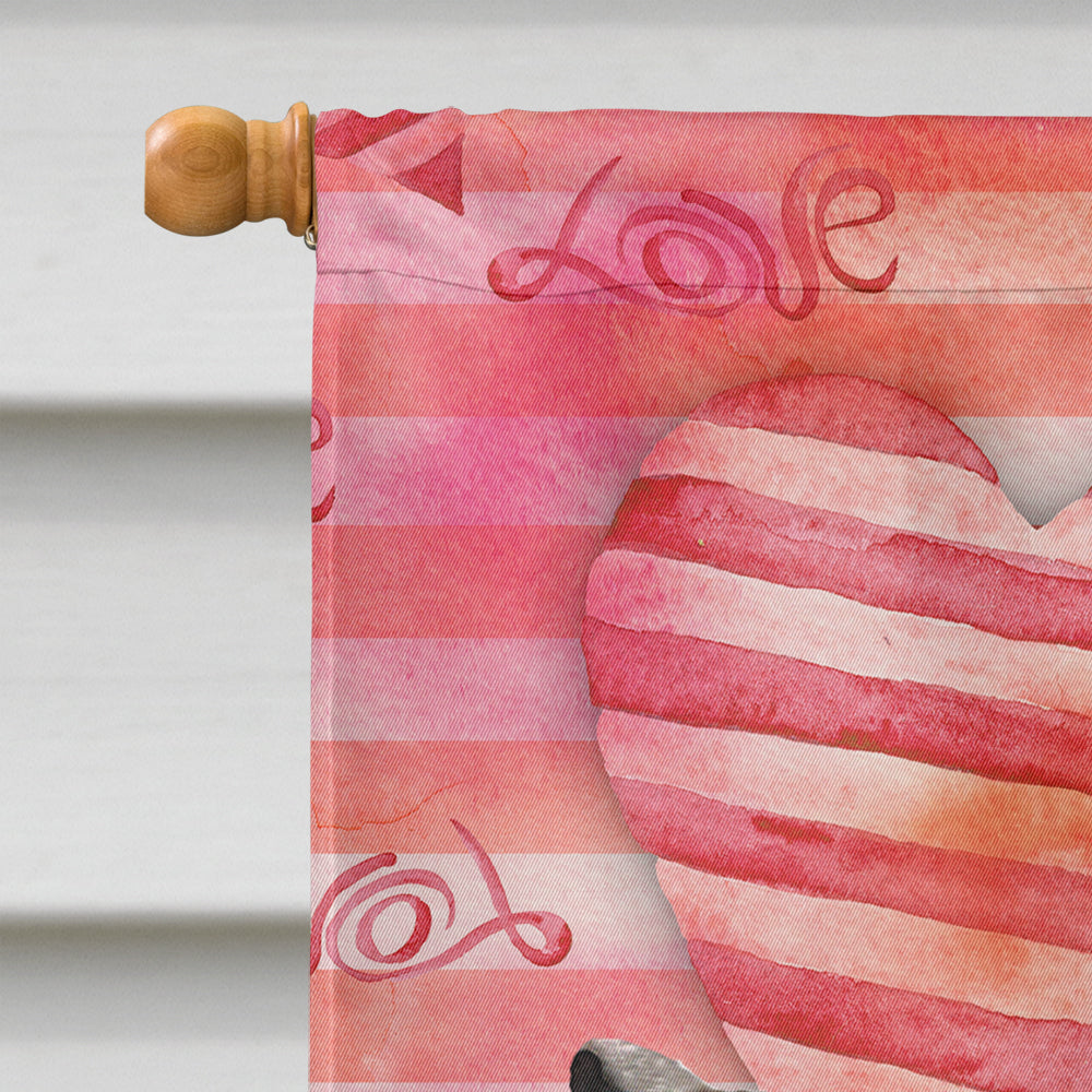 Black and Tan Dachshund Love House Flag 28x40 Porch Sleeve Pole Decorative Outside Yard Banner Artwork Wall Hanging, Polyester