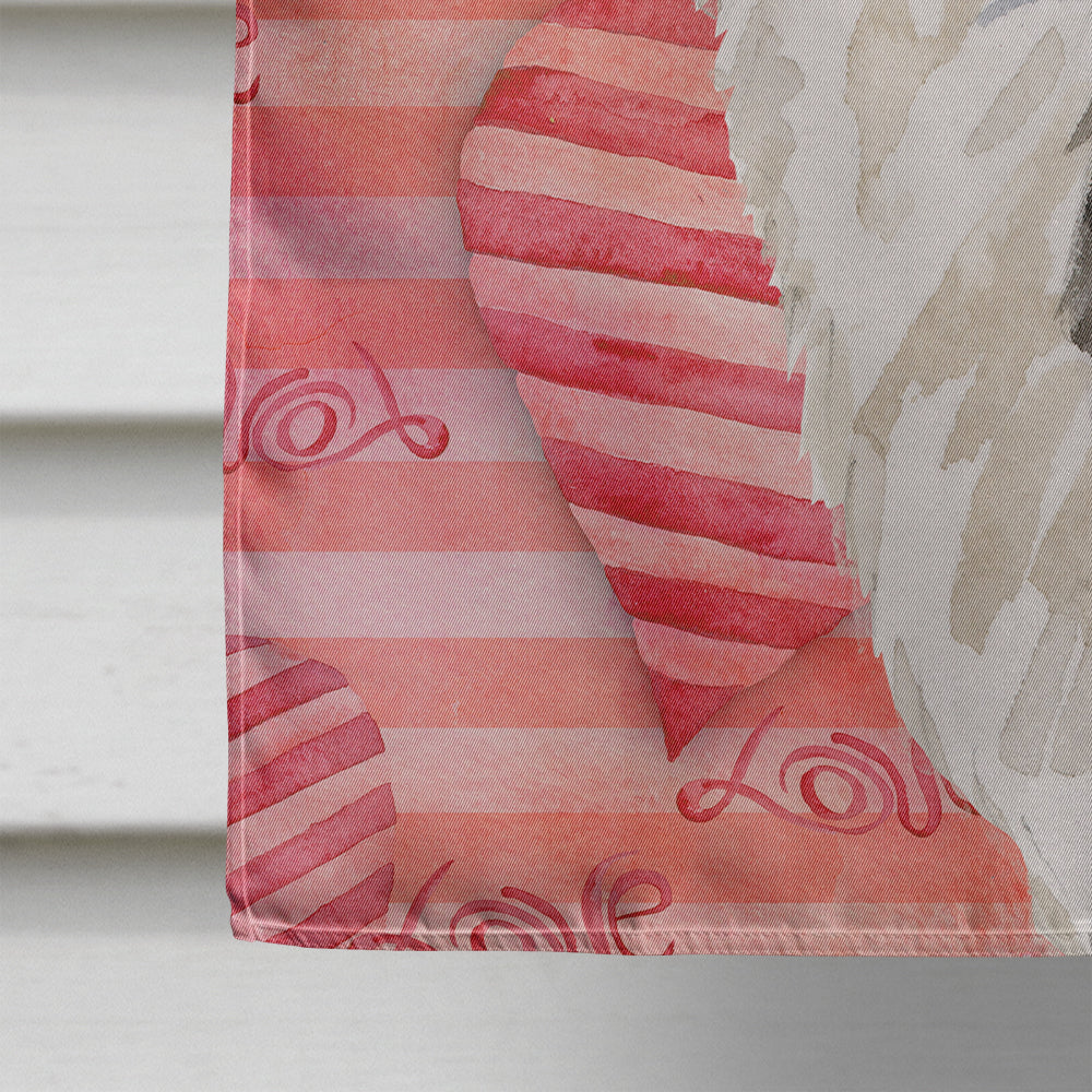 Border Collie Love House Flag 28x40 Porch Sleeve Pole Decorative Outside Yard Banner Artwork Wall Hanging, Polyester