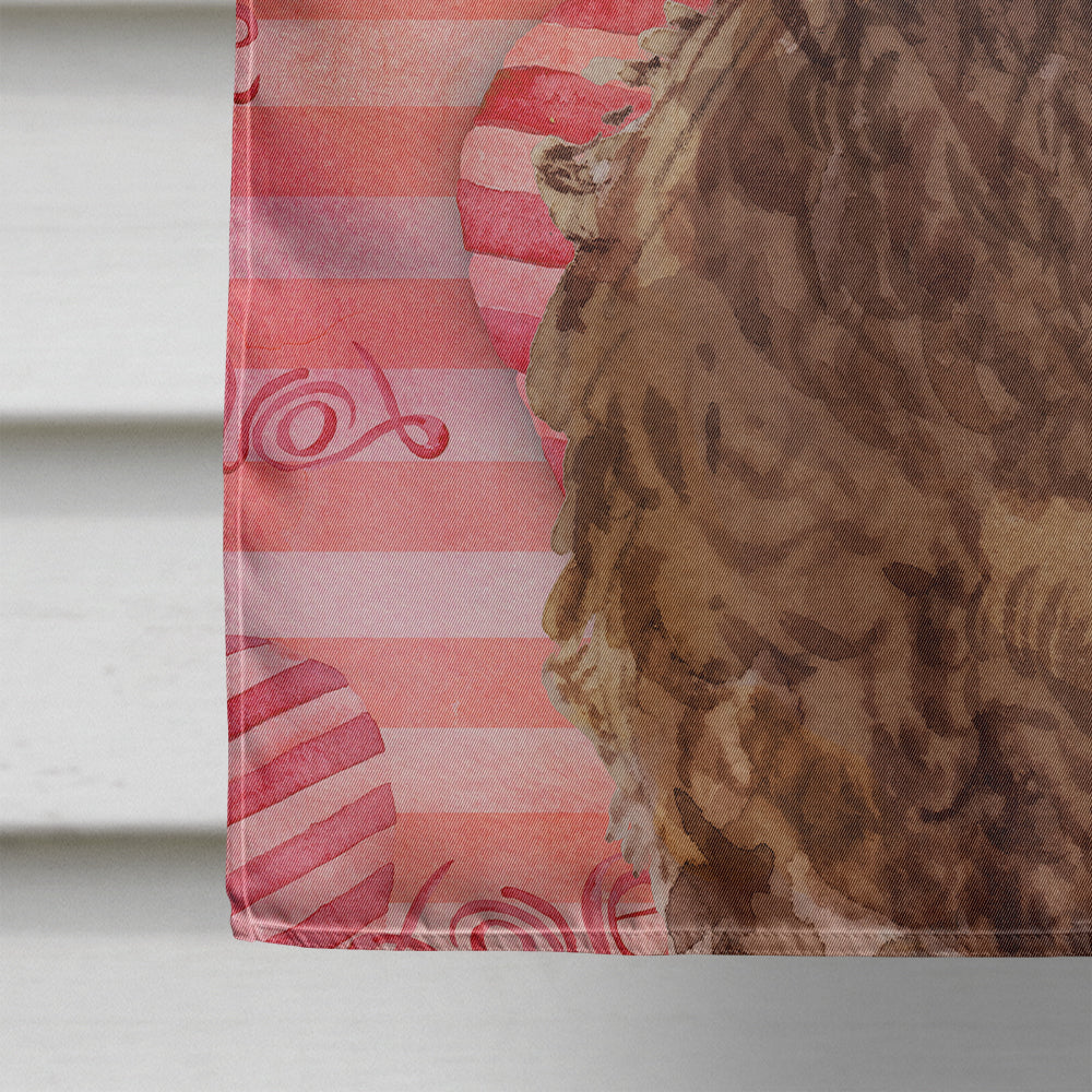 Brown Cockapoo Love House Flag 28x40 Porch Sleeve Pole Decorative Outside Yard Banner Artwork Wall Hanging, Polyester