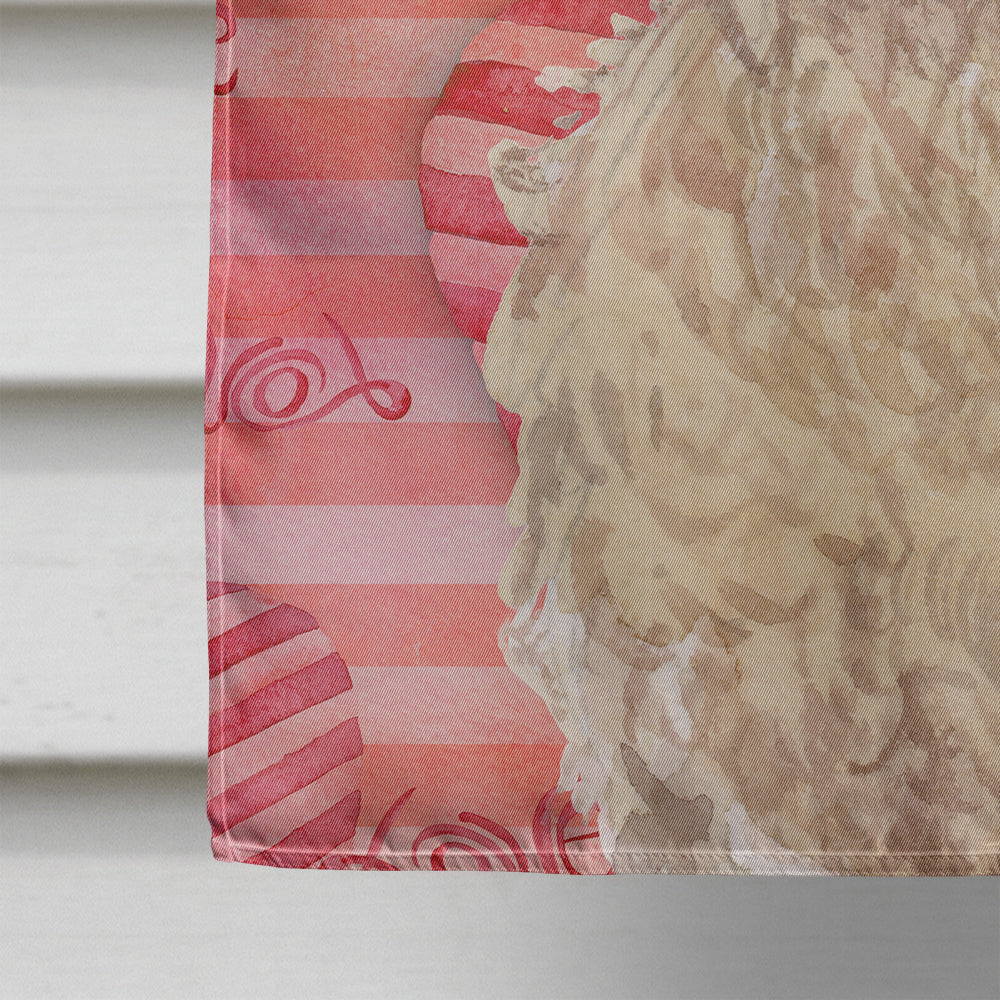 Champagne Cockapoo Love House Flag 28x40 Porch Sleeve Pole Decorative Outside Yard Banner Artwork Wall Hanging, Polyester
