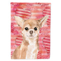 Chihuahua Love House Flag 28x40 Porch Sleeve Pole Decorative Outside Yard Banner Artwork Wall Hanging, Polyester