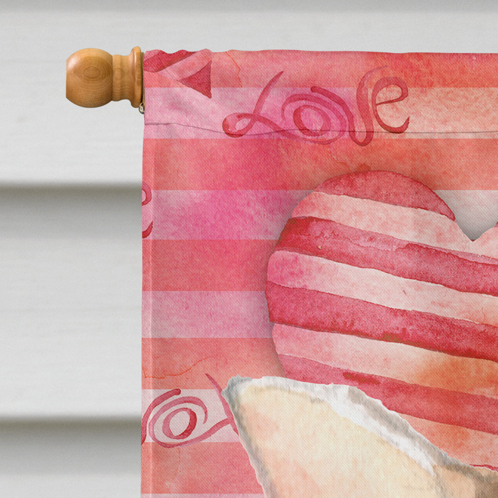 Chihuahua Love House Flag 28x40 Porch Sleeve Pole Decorative Outside Yard Banner Artwork Wall Hanging, Polyester