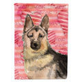 German Shepherd Love House Flag 28x40 Porch Sleeve Pole Decorative Outside Yard Banner Artwork Wall Hanging, Polyester