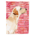 Yellow Labrador #2 Love House Flag 28x40 Porch Sleeve Pole Decorative Outside Yard Banner Artwork Wall Hanging, Polyester