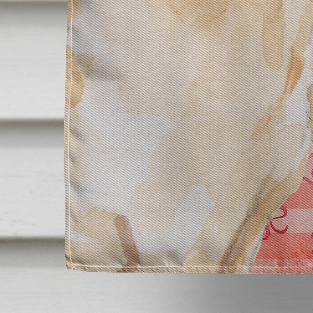 Yellow Labrador #2 Love House Flag 28x40 Porch Sleeve Pole Decorative Outside Yard Banner Artwork Wall Hanging, Polyester