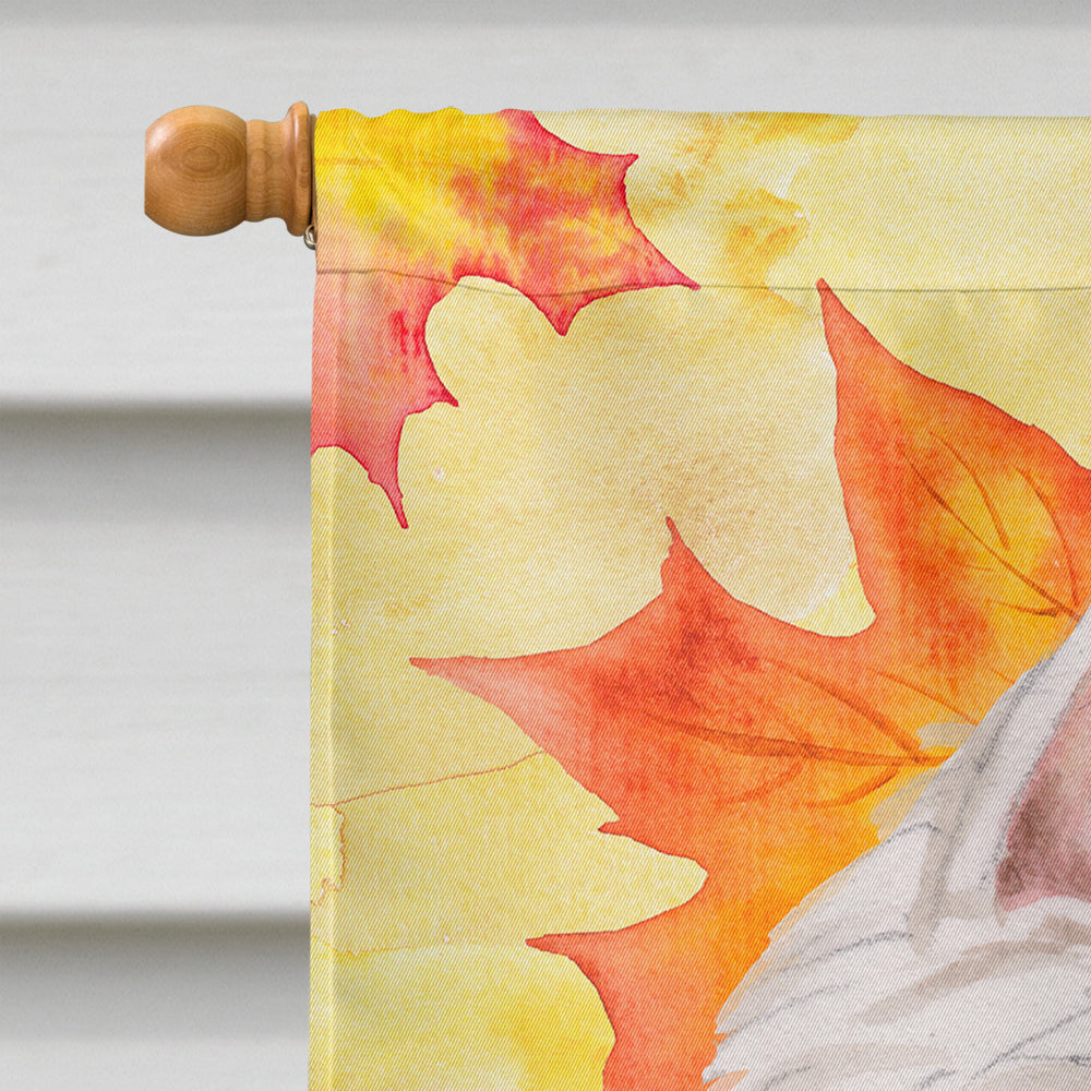 Westie Fall House Flag 28x40 Porch Sleeve Pole Decorative Outside Yard Banner Artwork Wall Hanging, Polyester