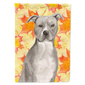 Staffordshire Bull Terrier Fall House Flag 28x40 Porch Sleeve Pole Decorative Outside Yard Banner Artwork Wall Hanging, Polyester