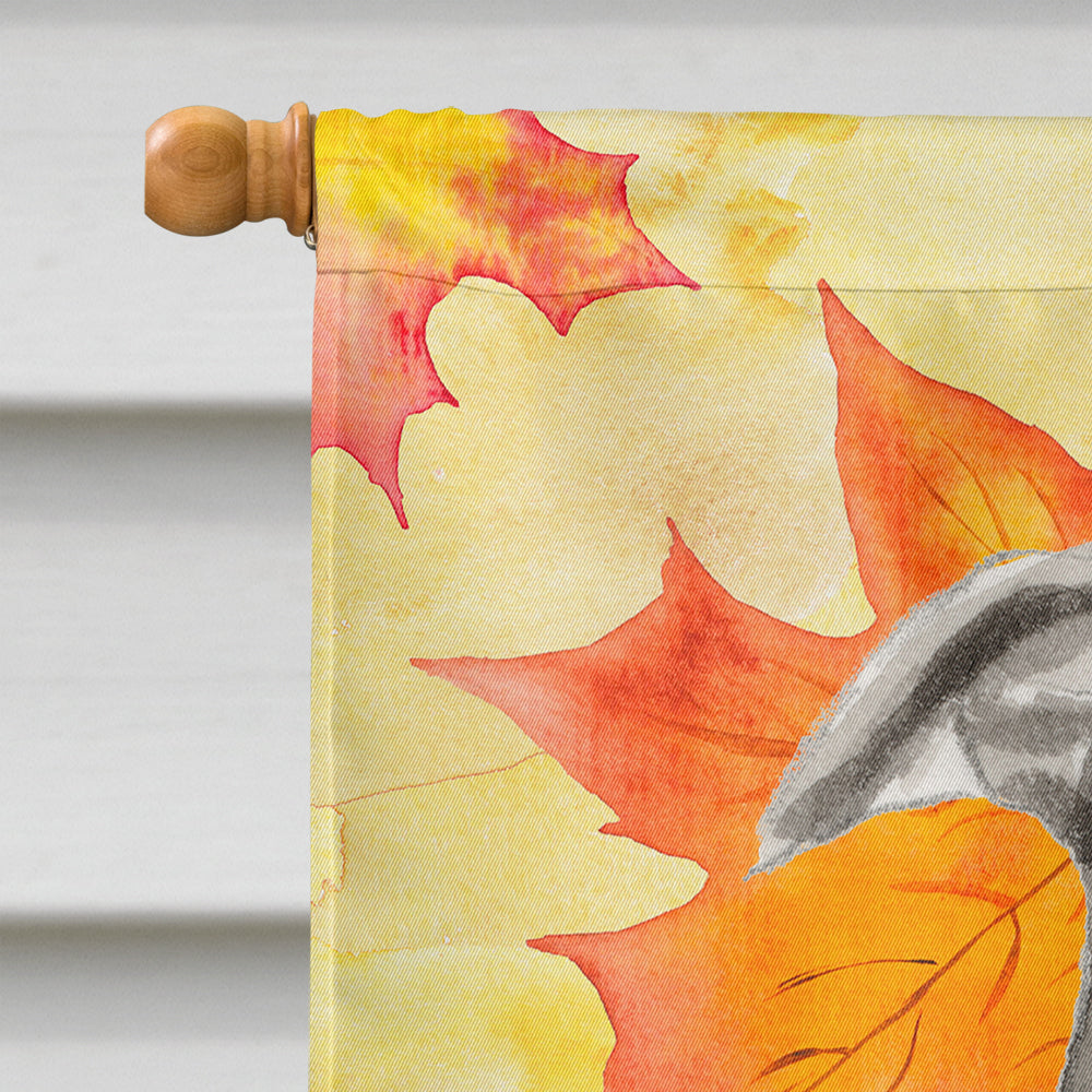 Staffordshire Bull Terrier Fall House Flag 28x40 Porch Sleeve Pole Decorative Outside Yard Banner Artwork Wall Hanging, Polyester