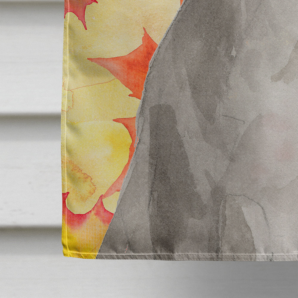 Staffordshire Bull Terrier Fall House Flag 28x40 Porch Sleeve Pole Decorative Outside Yard Banner Artwork Wall Hanging, Polyester