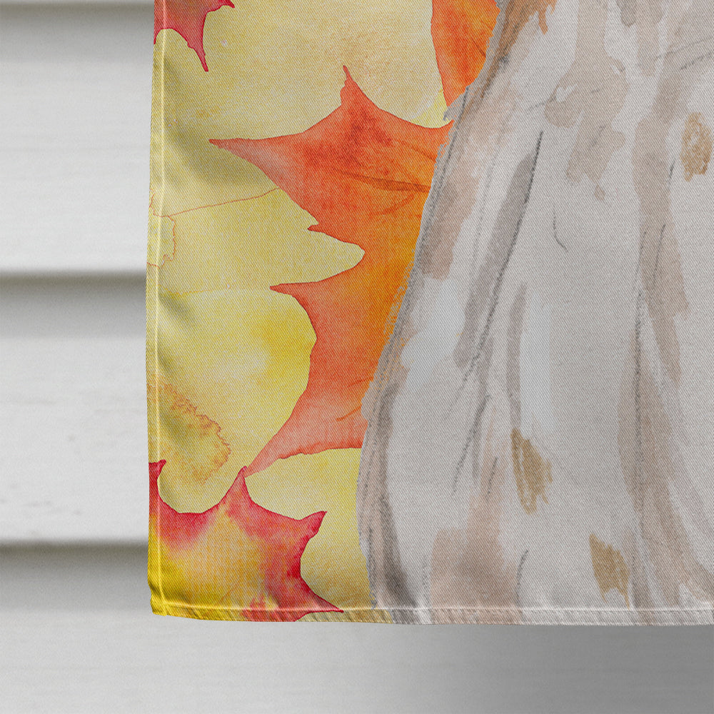 Brittany Spaniel Fall House Flag 28x40 Porch Sleeve Pole Decorative Outside Yard Banner Artwork Wall Hanging, Polyester