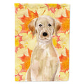 Yellow Labrador Fall House Flag 28x40 Porch Sleeve Pole Decorative Outside Yard Banner Artwork Wall Hanging, Polyester