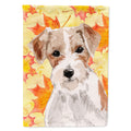 Wire Hair Jack Russell Fall House Flag 28x40 Porch Sleeve Pole Decorative Outside Yard Banner Artwork Wall Hanging, Polyester