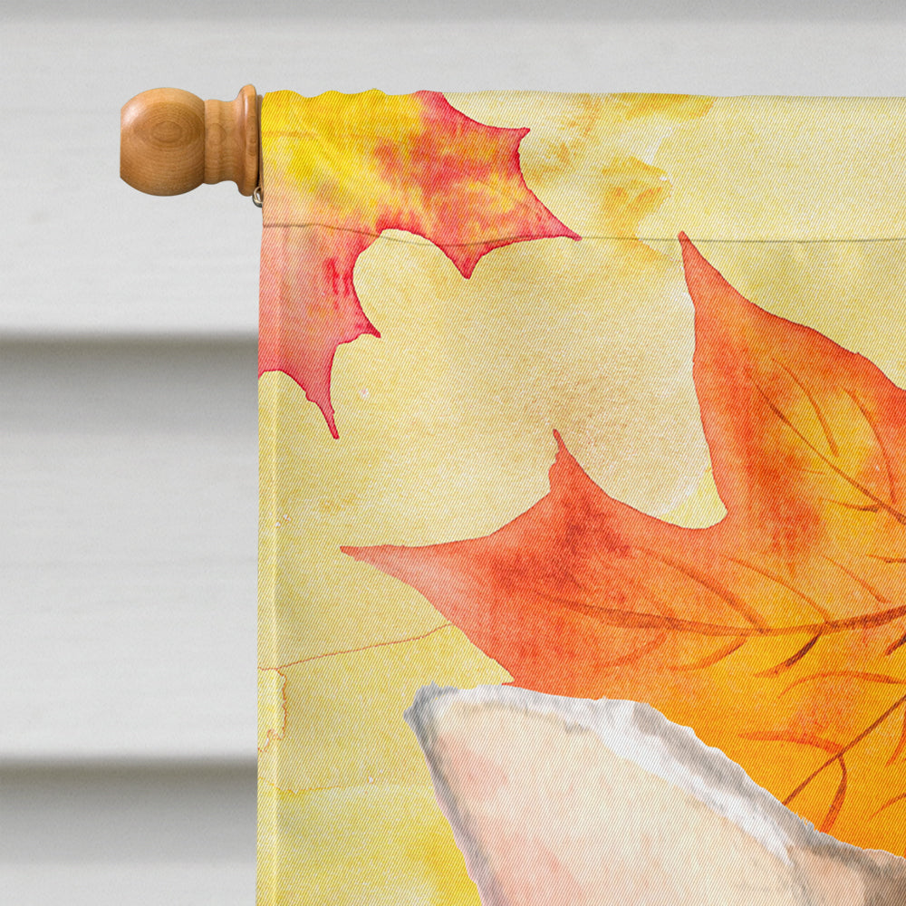 Chihuahua Fall House Flag 28x40 Porch Sleeve Pole Decorative Outside Yard Banner Artwork Wall Hanging, Polyester