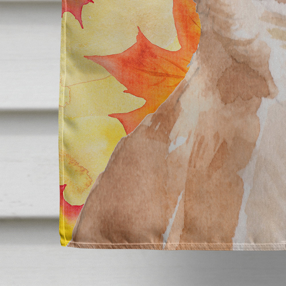 Chihuahua Fall House Flag 28x40 Porch Sleeve Pole Decorative Outside Yard Banner Artwork Wall Hanging, Polyester