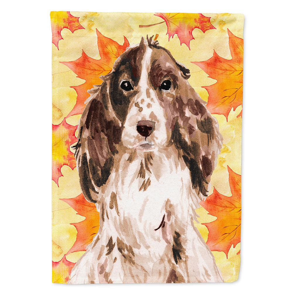 Brown Parti Fall House Flag 28x40 Porch Sleeve Pole Decorative Outside Yard Banner Artwork Wall Hanging, Polyester