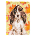 Brown Parti Fall House Flag 28x40 Porch Sleeve Pole Decorative Outside Yard Banner Artwork Wall Hanging, Polyester