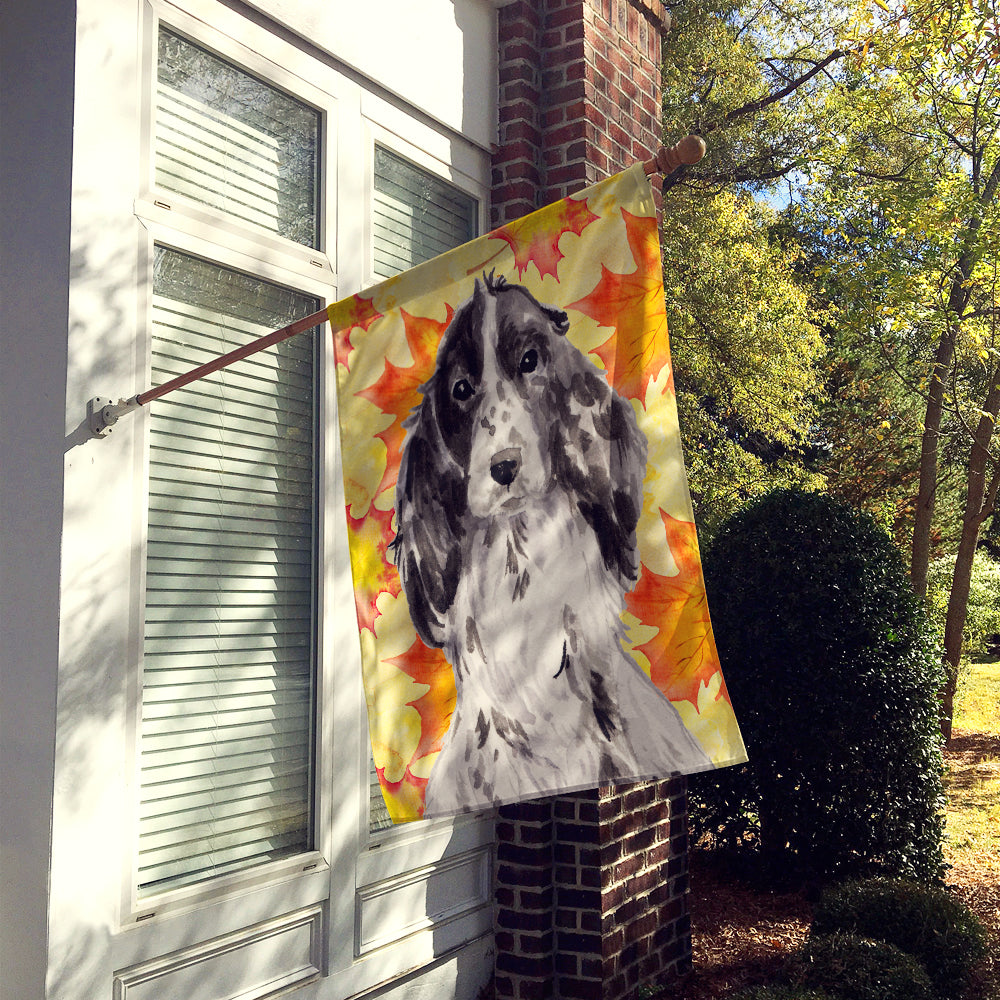Black Parti Fall House Flag 28x40 Porch Sleeve Pole Decorative Outside Yard Banner Artwork Wall Hanging, Polyester