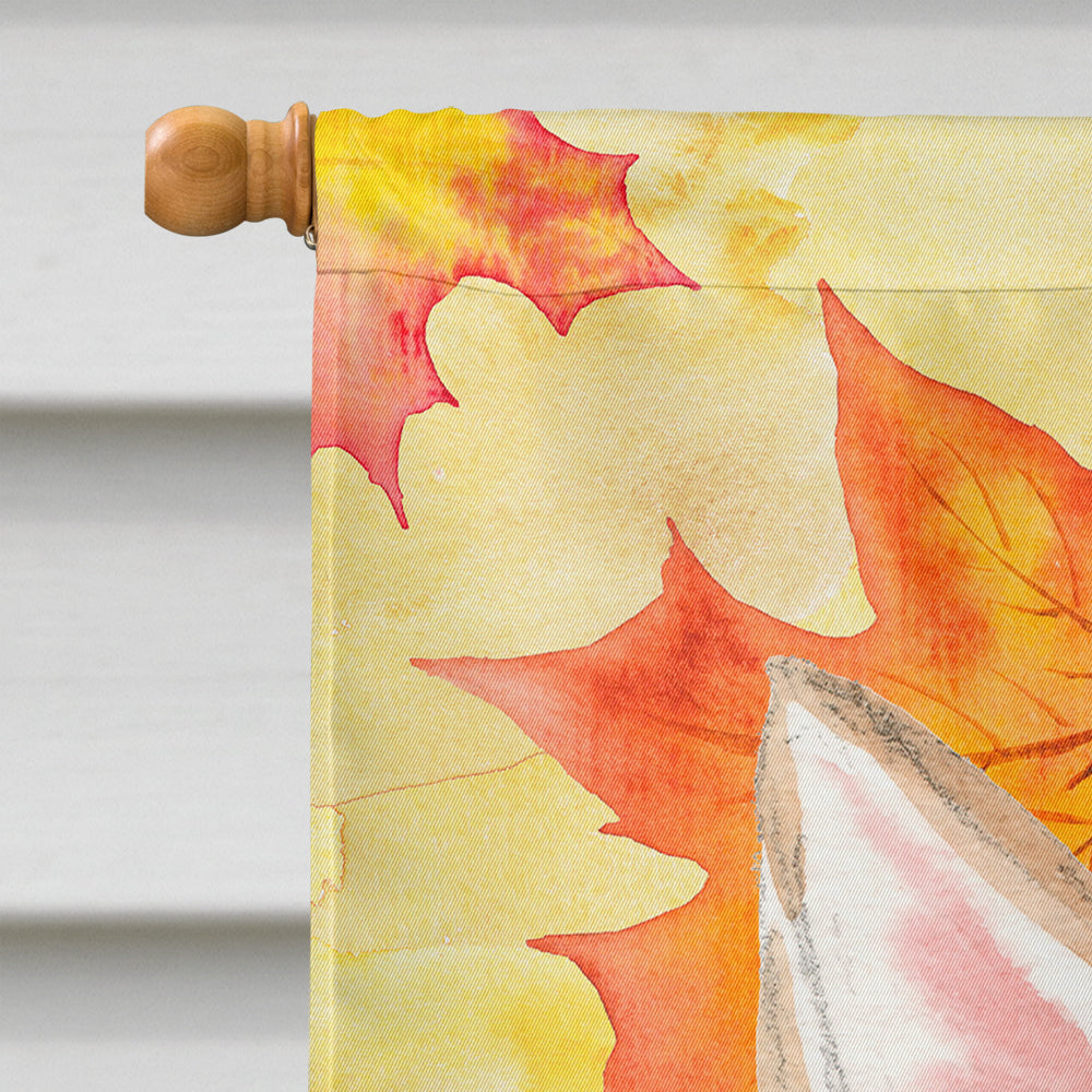 Corgi Fall House Flag 28x40 Porch Sleeve Pole Decorative Outside Yard Banner Artwork Wall Hanging, Polyester