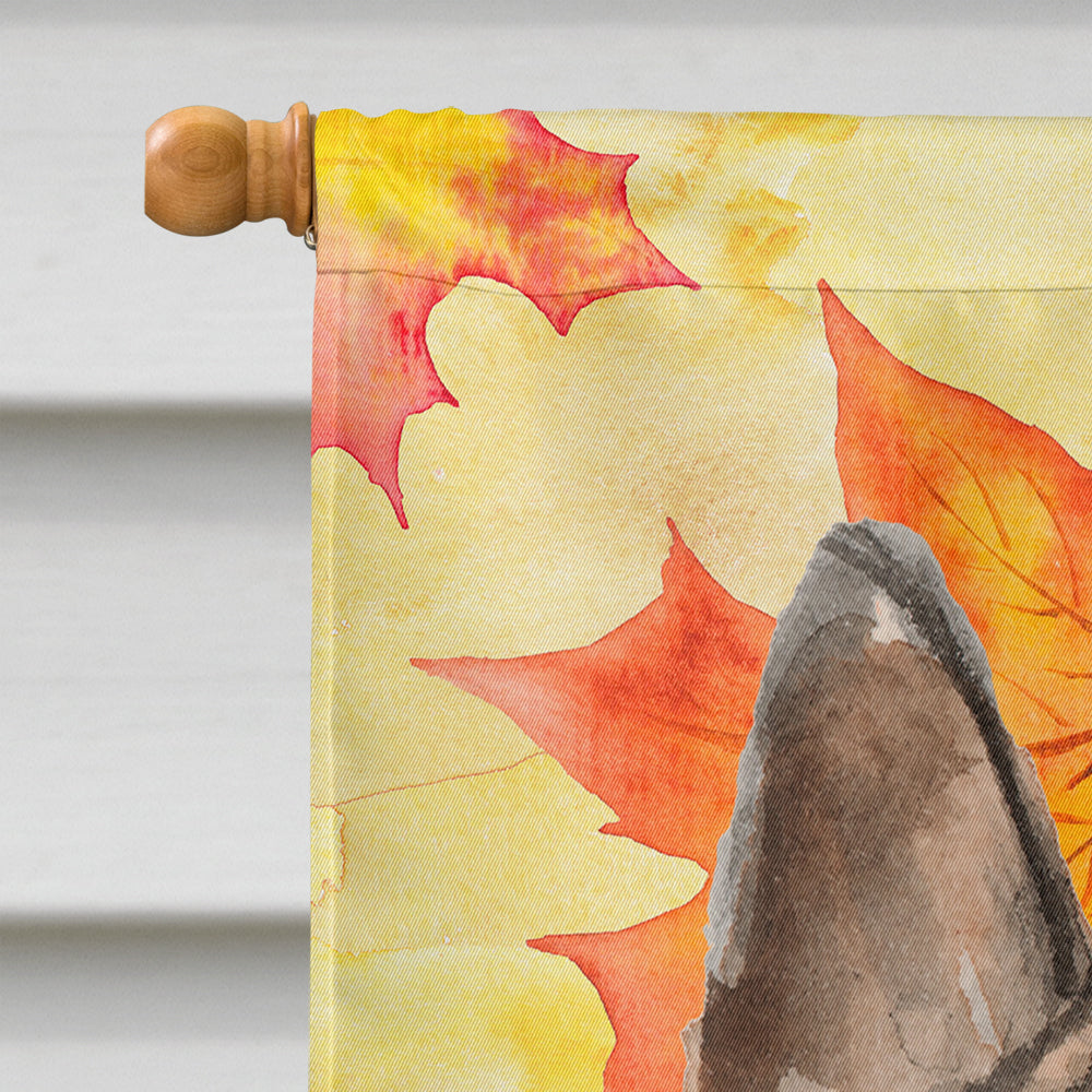 German Shepherd Fall House Flag 28x40 Porch Sleeve Pole Decorative Outside Yard Banner Artwork Wall Hanging, Polyester