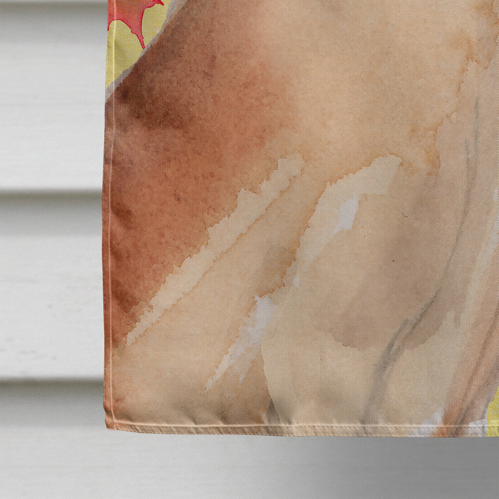 Fawn Natural Great Dane Fall House Flag 28x40 Porch Sleeve Pole Decorative Outside Yard Banner Artwork Wall Hanging, Polyester