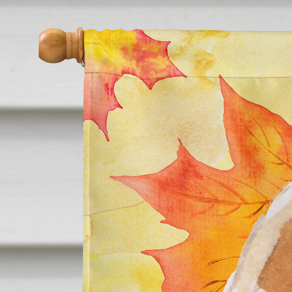 Yellow Labrador #2 Fall House Flag 28x40 Porch Sleeve Pole Decorative Outside Yard Banner Artwork Wall Hanging, Polyester