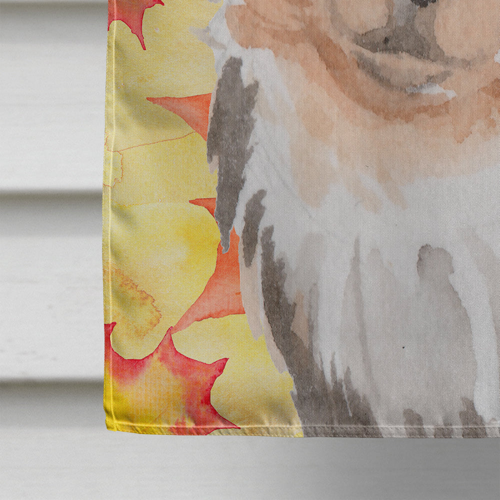 Long Haired Chihuahua Fall House Flag 28x40 Porch Sleeve Pole Decorative Outside Yard Banner Artwork Wall Hanging, Polyester