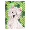 Westie St. Patrick's House Flag 28x40 Porch Sleeve Pole Decorative Outside Yard Banner Artwork Wall Hanging, Polyester