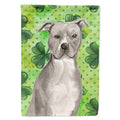 Staffordshire Bull Terrier St. Patrick's House Flag 28x40 Porch Sleeve Pole Decorative Outside Yard Banner Artwork Wall Hanging, Polyester