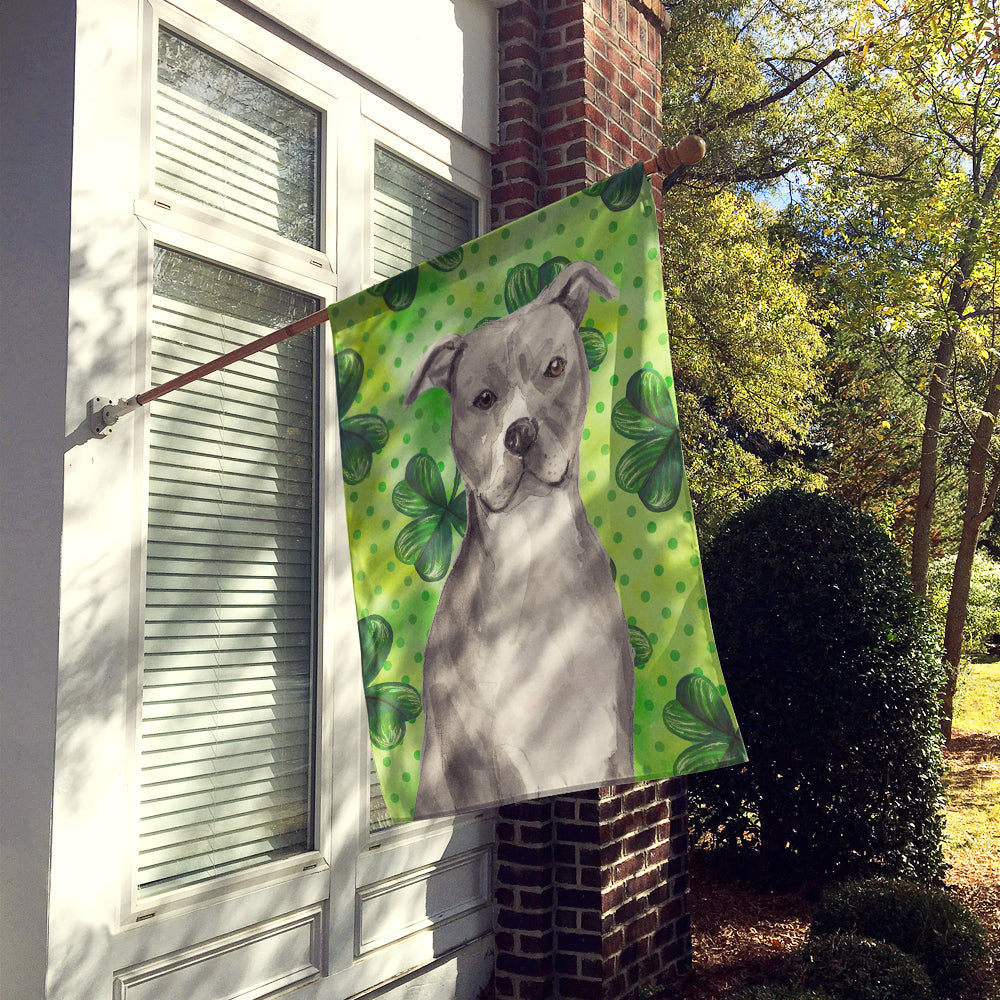 Staffordshire Bull Terrier St. Patrick's House Flag 28x40 Porch Sleeve Pole Decorative Outside Yard Banner Artwork Wall Hanging, Polyester