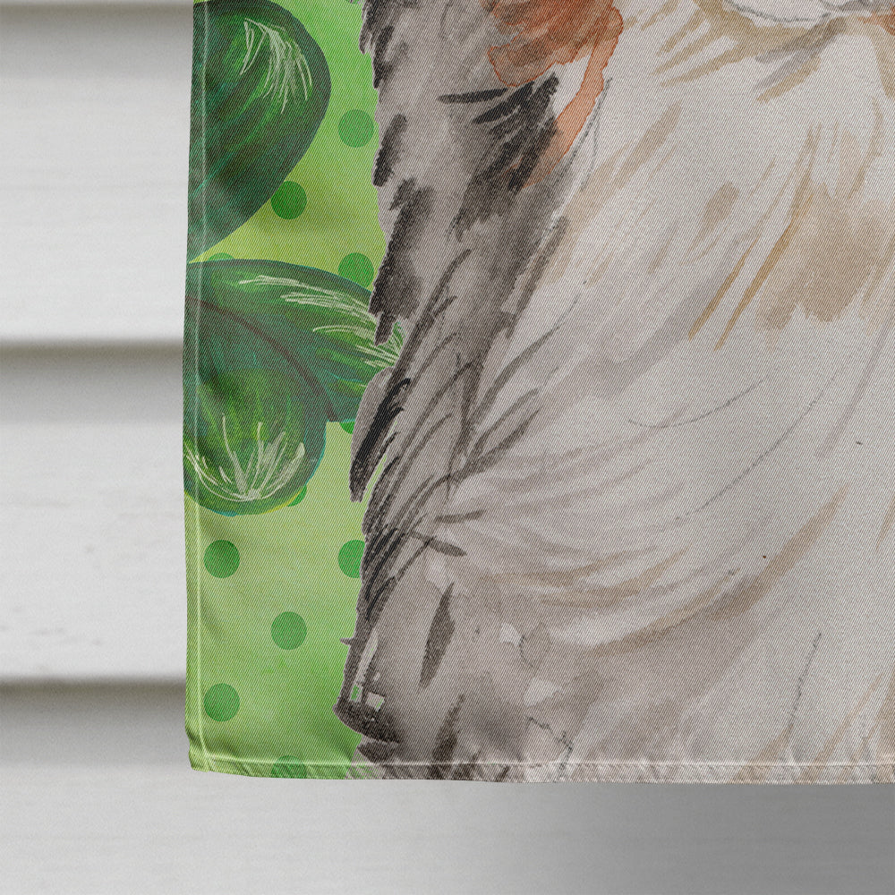 Australian Shepherd St. Patrick's House Flag 28x40 Porch Sleeve Pole Decorative Outside Yard Banner Artwork Wall Hanging, Polyester
