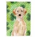 Yellow Labrador St. Patrick's House Flag 28x40 Porch Sleeve Pole Decorative Outside Yard Banner Artwork Wall Hanging, Polyester