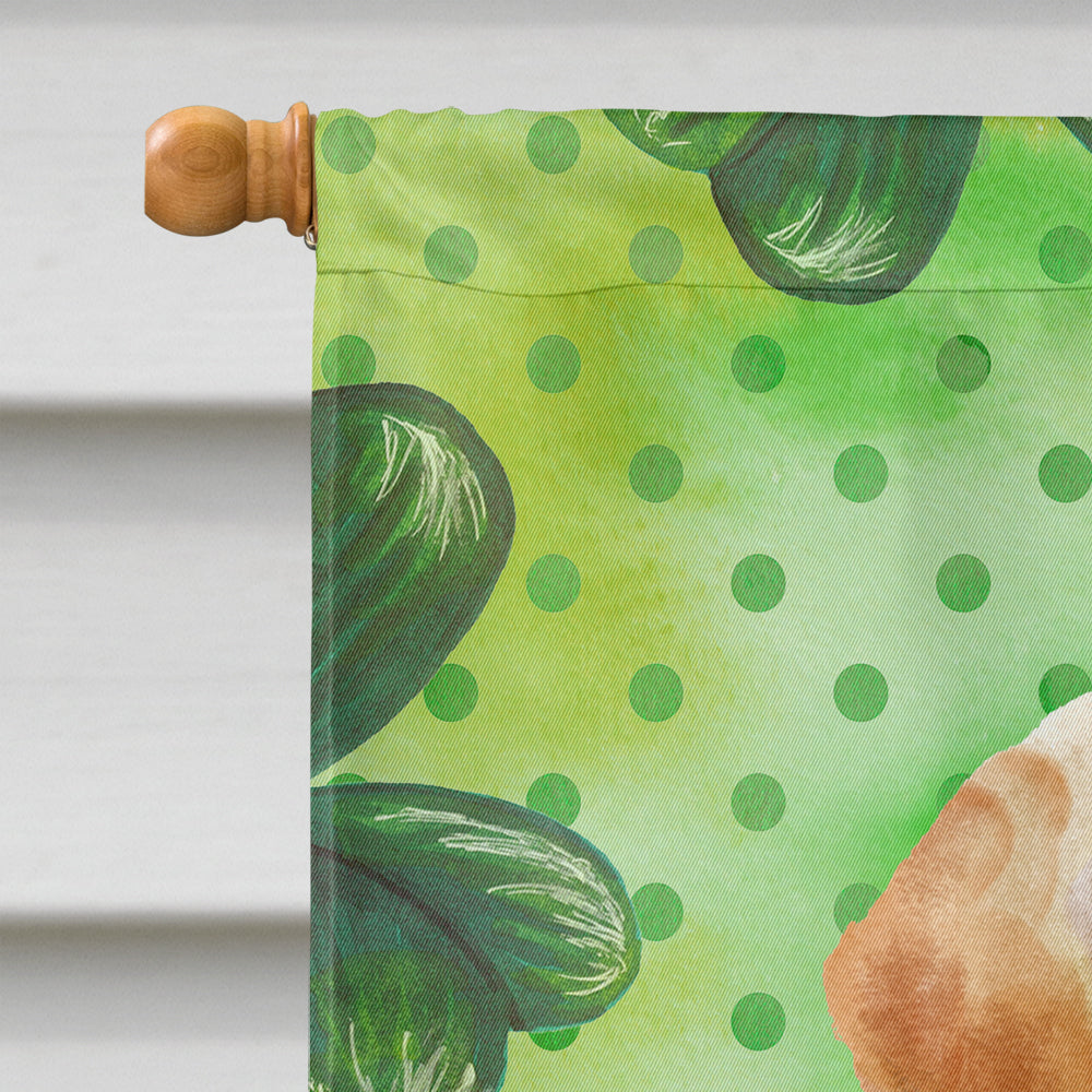 Yellow Labrador St. Patrick's House Flag 28x40 Porch Sleeve Pole Decorative Outside Yard Banner Artwork Wall Hanging, Polyester