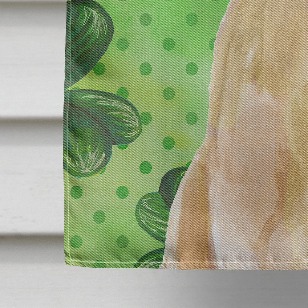 Yellow Labrador St. Patrick's House Flag 28x40 Porch Sleeve Pole Decorative Outside Yard Banner Artwork Wall Hanging, Polyester