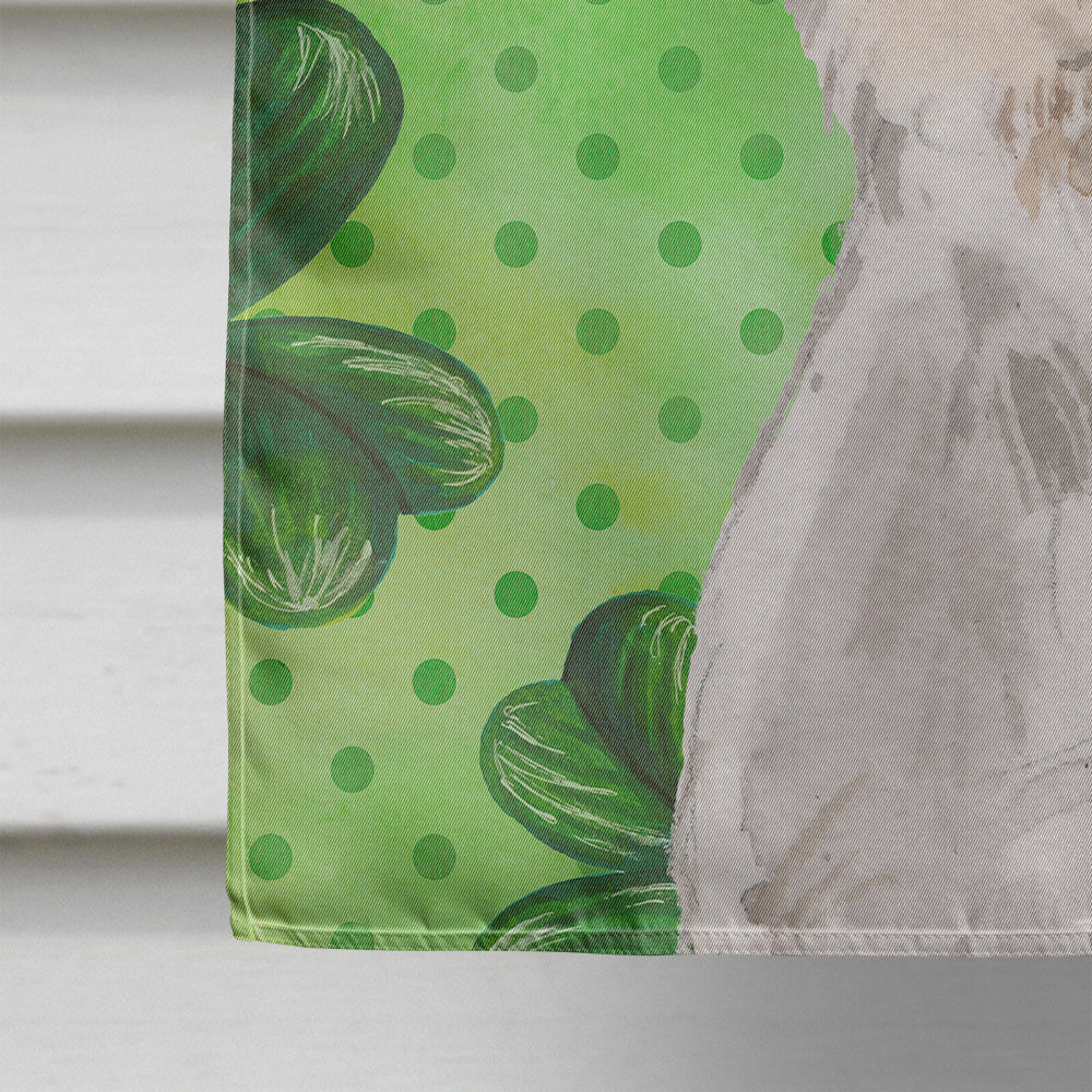 Wire Hair Jack Russell St. Patrick's House Flag 28x40 Porch Sleeve Pole Decorative Outside Yard Banner Artwork Wall Hanging, Polyester