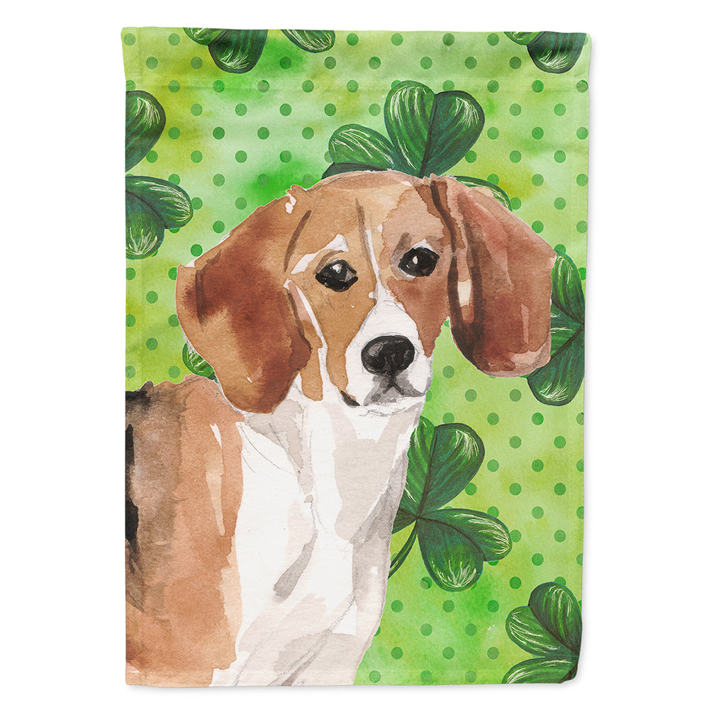 Beagle St. Patrick's House Flag 28x40 Porch Sleeve Pole Decorative Outside Yard Banner Artwork Wall Hanging, Polyester