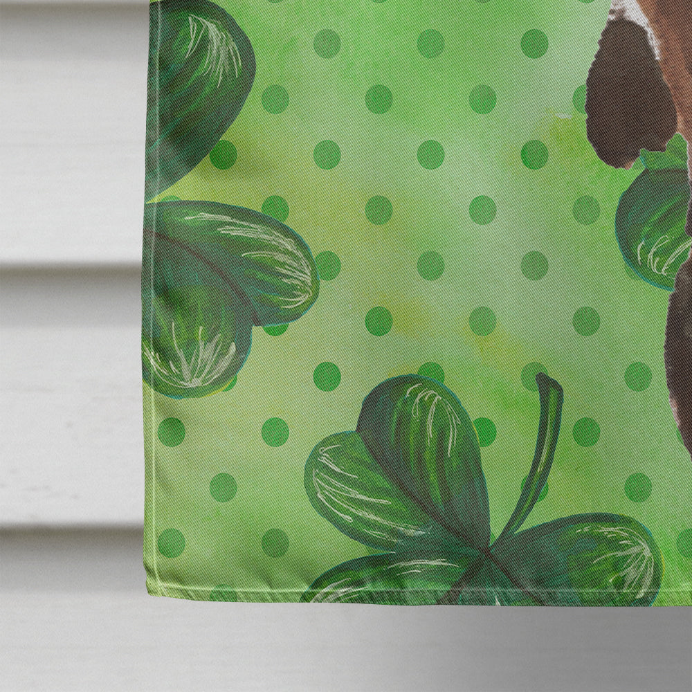 Black and Tan Dachshund St. Patrick's House Flag 28x40 Porch Sleeve Pole Decorative Outside Yard Banner Artwork Wall Hanging, Polyester