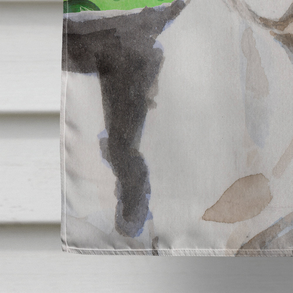 Black White French Bulldog St. Patrick's House Flag 28x40 Porch Sleeve Pole Decorative Outside Yard Banner Artwork Wall Hanging, Polyester
