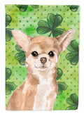 Chihuahua St. Patrick's House Flag 28x40 Porch Sleeve Pole Decorative Outside Yard Banner Artwork Wall Hanging, Polyester