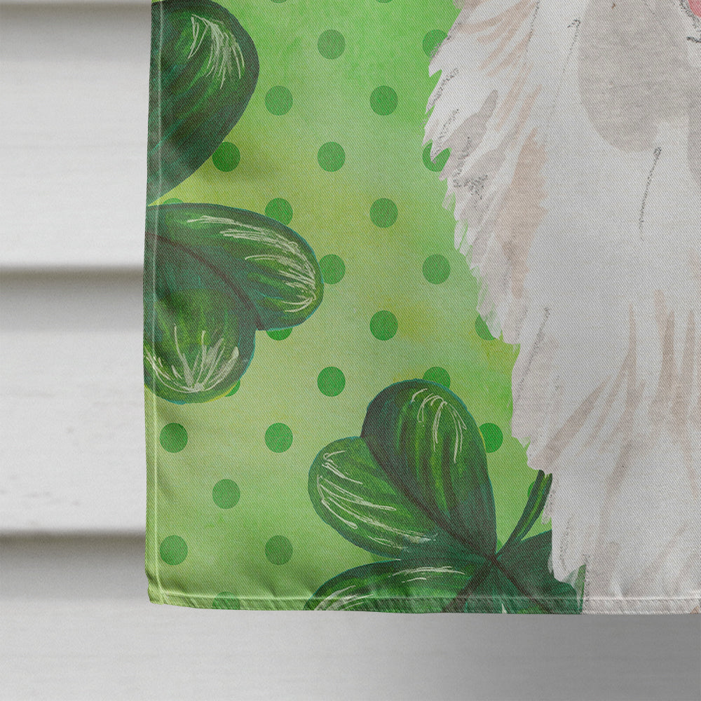 Corgi St. Patrick's House Flag 28x40 Porch Sleeve Pole Decorative Outside Yard Banner Artwork Wall Hanging, Polyester