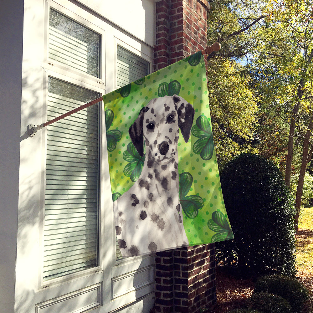 Dalmatian St. Patrick's House Flag 28x40 Porch Sleeve Pole Decorative Outside Yard Banner Artwork Wall Hanging, Polyester
