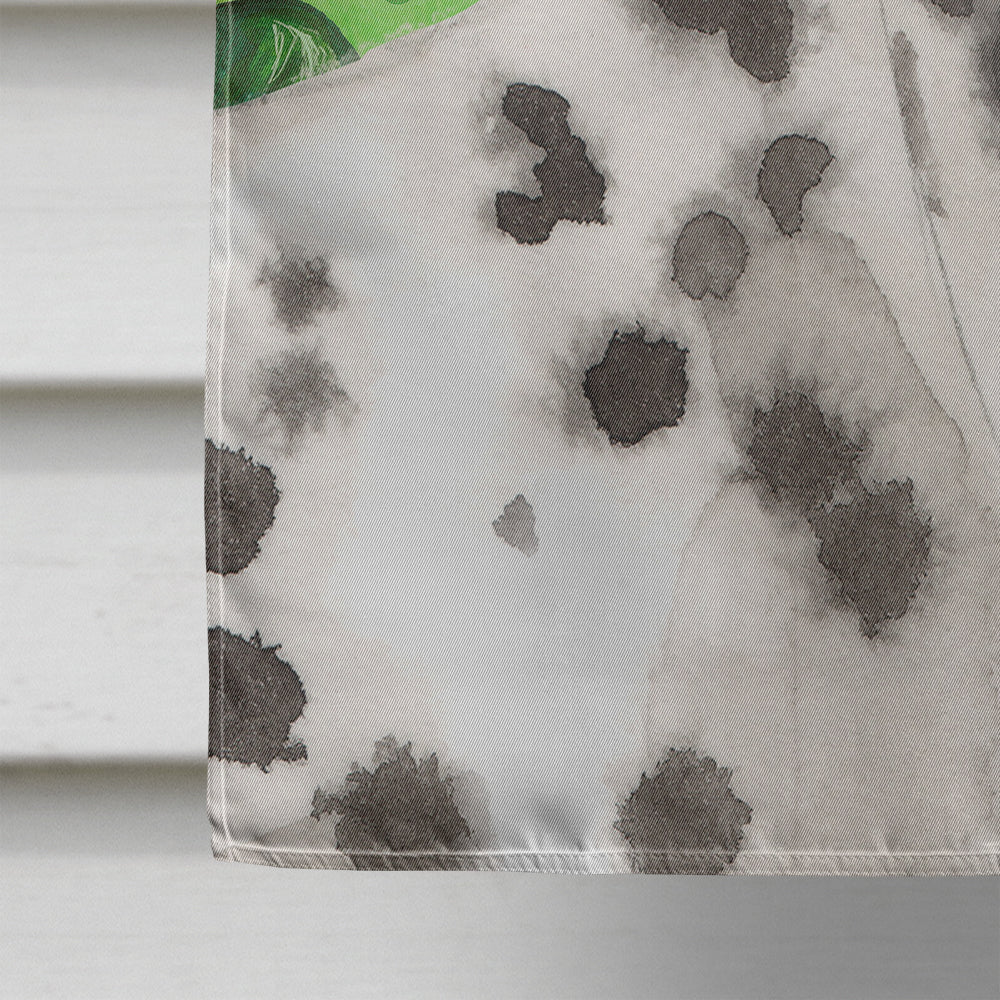 Dalmatian St. Patrick's House Flag 28x40 Porch Sleeve Pole Decorative Outside Yard Banner Artwork Wall Hanging, Polyester