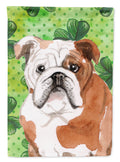 English Bulldog St. Patrick's House Flag 28x40 Porch Sleeve Pole Decorative Outside Yard Banner Artwork Wall Hanging, Polyester