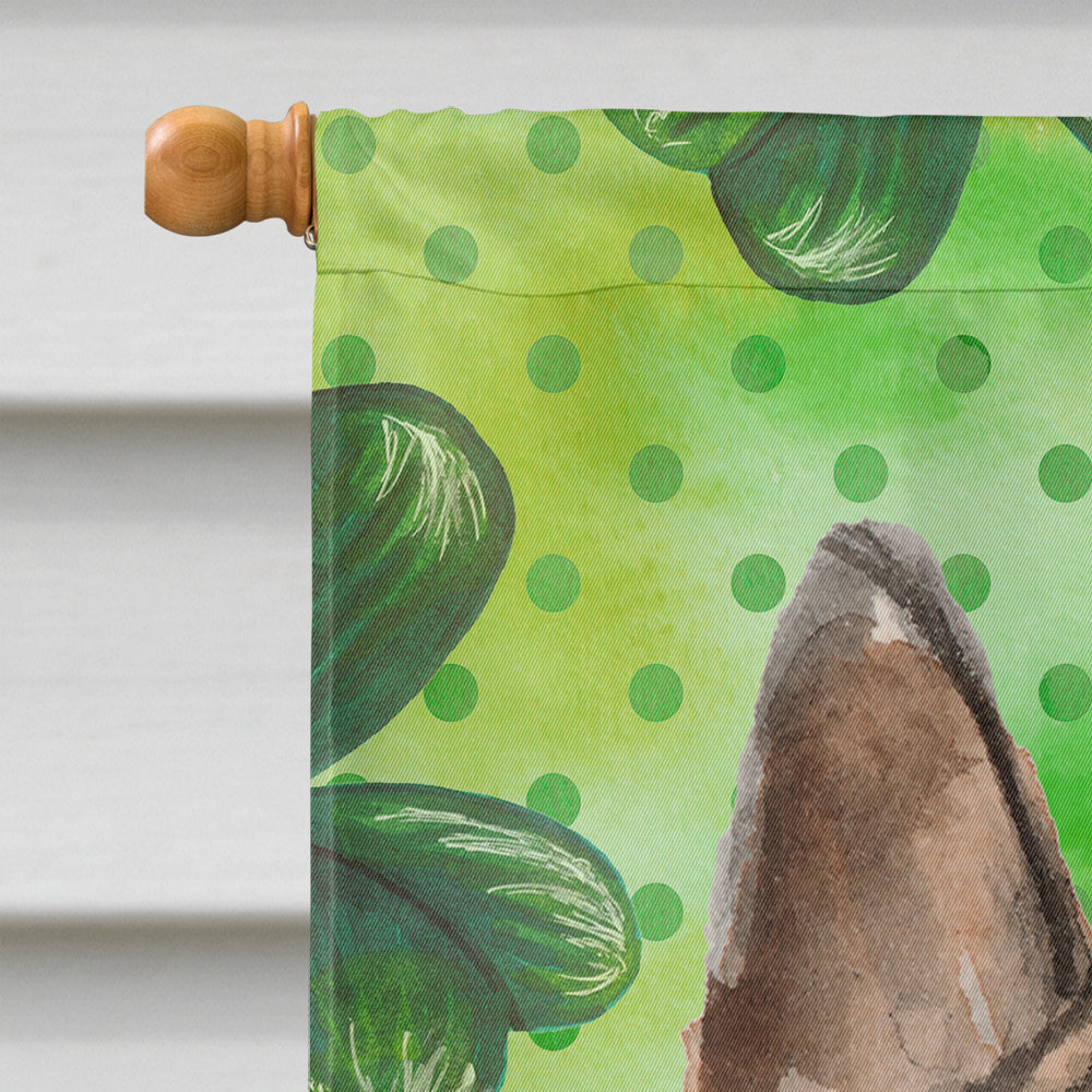German Shepherd St. Patrick's House Flag 28x40 Porch Sleeve Pole Decorative Outside Yard Banner Artwork Wall Hanging, Polyester