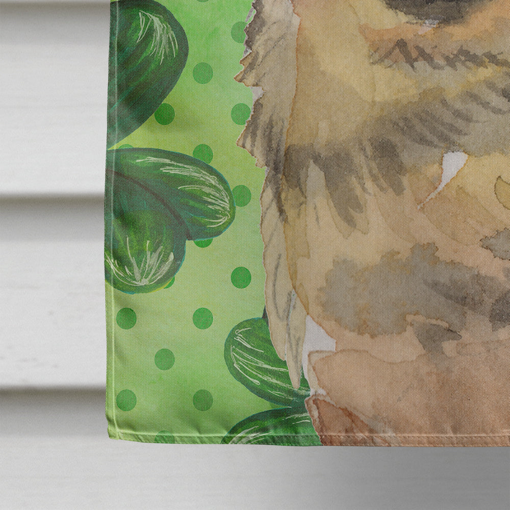 German Shepherd St. Patrick's House Flag 28x40 Porch Sleeve Pole Decorative Outside Yard Banner Artwork Wall Hanging, Polyester