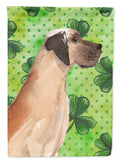Fawn Natural Great Dane St. Patrick's House Flag 28x40 Porch Sleeve Pole Decorative Outside Yard Banner Artwork Wall Hanging, Polyester