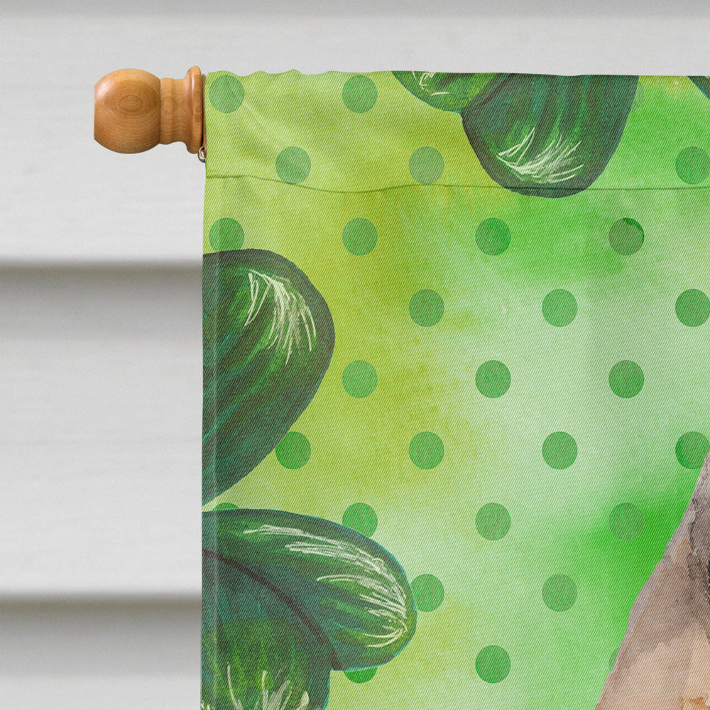 Fawn Natural Great Dane St. Patrick's House Flag 28x40 Porch Sleeve Pole Decorative Outside Yard Banner Artwork Wall Hanging, Polyester