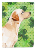 Yellow Labrador #2 St. Patrick's House Flag 28x40 Porch Sleeve Pole Decorative Outside Yard Banner Artwork Wall Hanging, Polyester