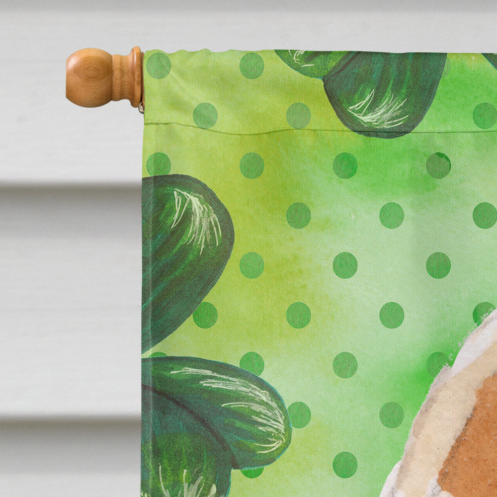 Yellow Labrador #2 St. Patrick's House Flag 28x40 Porch Sleeve Pole Decorative Outside Yard Banner Artwork Wall Hanging, Polyester